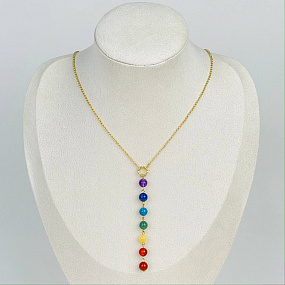 Колье на цепочке "7 чакр" с Самоцветами