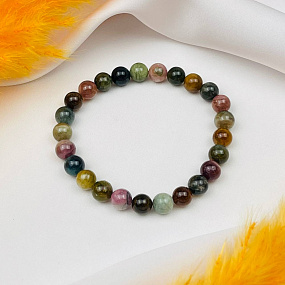 Браслет из Турмалина микс, Артикул: 078108 - изображение товара №1