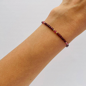 Браслет из Граната с розовым Турмалином, Артикул: 102575 - изображение товара №3