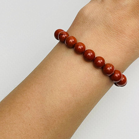 Браслет из кирпичной Яшмы, Артикул: 103494 - изображение товара №2