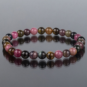 Браслет из Турмалина микс, Артикул: 085148 - изображение товара №1