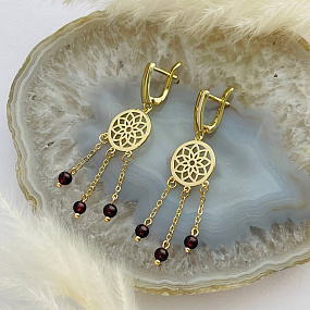 Серьги из Граната, Артикул: 101739 - изображение товара №1