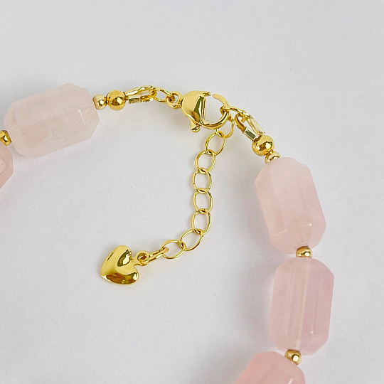 Браслет из мадагаскарского Розового кварца, Артикул: 117650 - изображение товара №3