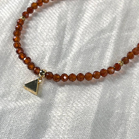 Колье из Граната (Спессартин) с подвеской, Артикул: 099125 - изображение товара №2