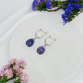 Серьги из Флюорита, Артикул: 118482 - изображение товара №2