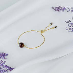 Браслет регулируемый с Агатом, Артикул: 090053 - изображение товара №1