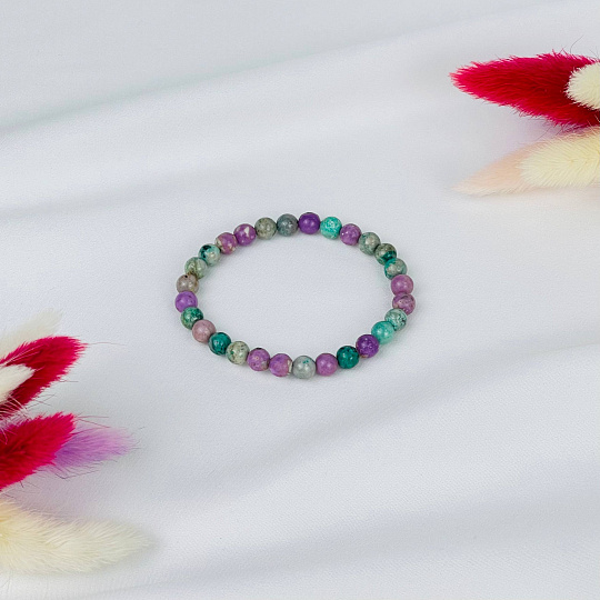 Браслет из Фосфосидерита и Варисцита, Артикул: 117210 - изображение товара №2