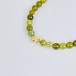 Браслет детский из Граната (Гроссуляр) со вставкой сердце