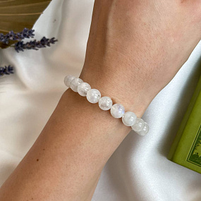 Браслет из Лунного камня, Артикул: 095956 - изображение товара №3