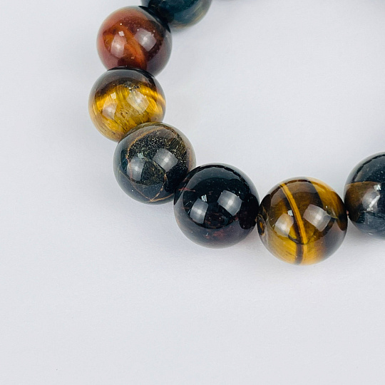 Браслет из Тигрового, Бычьего и Соколиного глаза, Артикул: 094014 - изображение товара №3