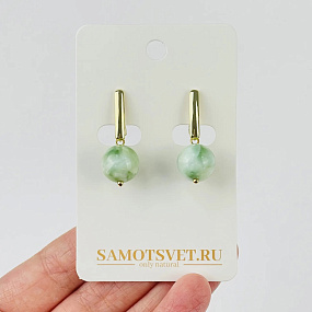 Серьги из Ангелита, Артикул: 118555 - изображение товара №1