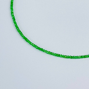 Колье из зеленого Граната (Цаворит), Артикул: 117845 - изображение товара №2