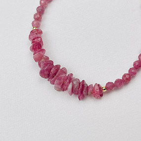 Браслет из розового Турмалина, Артикул: 108669 - изображение товара №3