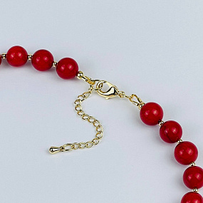 Колье из Коралла и Раухтопаза, Артикул: 117915 - изображение товара №3