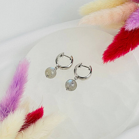 Серьги из Лабрадора, Артикул: 117629 - изображение товара №2