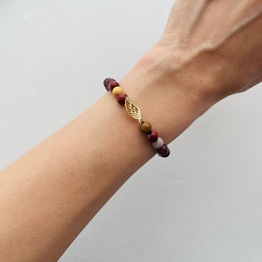 Браслет со вставкой из Яшмы (Мукаит), Артикул: 096167 - изображение товара №3