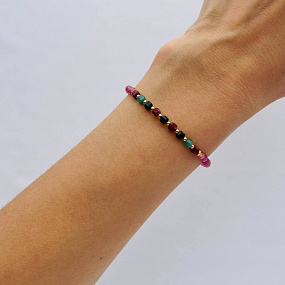 Браслет из Турмалина микс, Артикул: 101148 - изображение товара №3