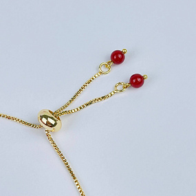 Браслет регулируемый с Сердоликом, Артикул: 117905 - изображение товара №3