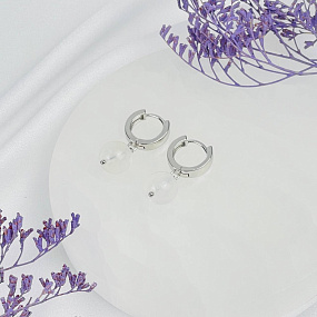 Серьги из Лунного камня, Артикул: 118485 - изображение товара №2