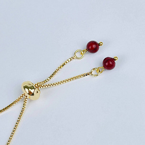 Браслет регулируемый с кирпичной Яшмой, Артикул: 117895 - изображение товара №3