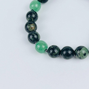 Браслет из Яшмы (Камбаба) и Авантюрина, Артикул: 118152 - изображение товара №3