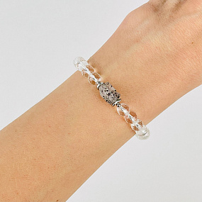 Браслет из Горного Хрусталя и Херкимерского кварца, Артикул: 117154 - изображение товара №1