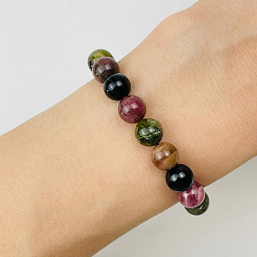 Браслет из Турмалина микс, Артикул: 085036 - изображение товара №2