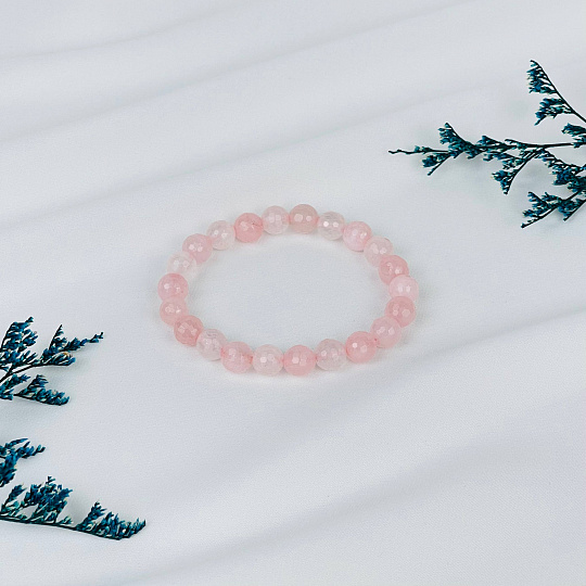 Браслет из Розового кварца, Артикул: 075891 - изображение товара №2