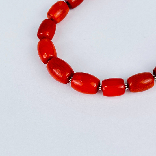 Браслет регулируемый на увеличение из Коралла, Артикул: 117640 - изображение товара №3