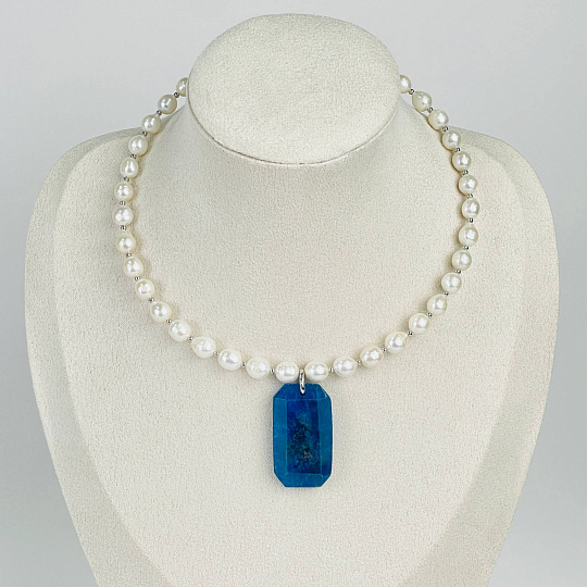 Колье из Жемчуга и Апатита, Артикул: 117755 - изображение товара №1
