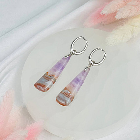 Серьги из Кварцевого аметиста, Артикул: 118310 - изображение товара №2