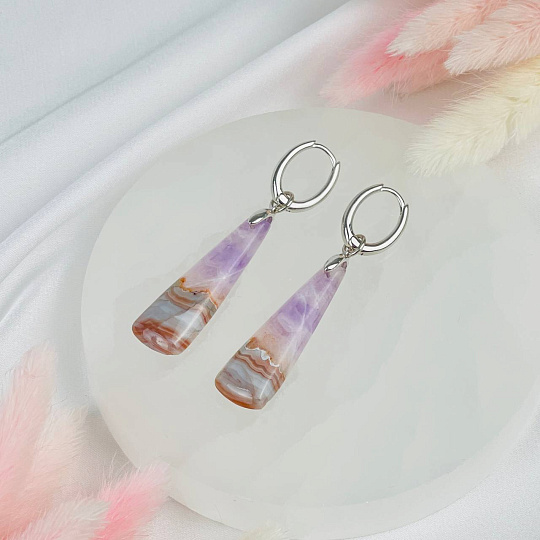 Серьги из Кварцевого аметиста, Артикул: 118310 - изображение товара №2