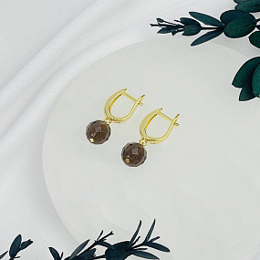 Серьги из Раухтопаза, Артикул: 118494 - изображение товара №2