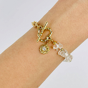 Браслет из Горного Хрусталя с цепочкой, Артикул: 118157 - изображение товара №2