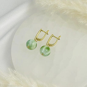 Серьги из Ангелита, Артикул: 118555 - изображение товара №2