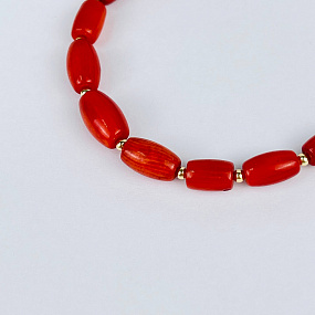 Браслет регулируемый на увеличение из Коралла, Артикул: 117636 - изображение товара №3