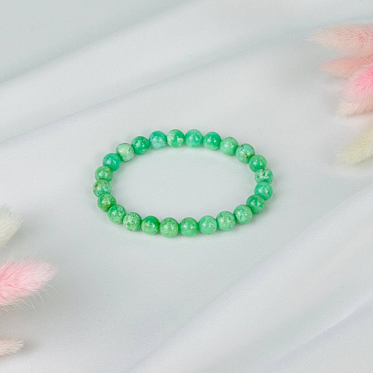 Браслет из Хризопраза, Артикул: 112644 - изображение товара №2