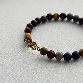 Браслет со вставкой из Яшмы (Мукаит), Артикул: 096167 - изображение товара №2