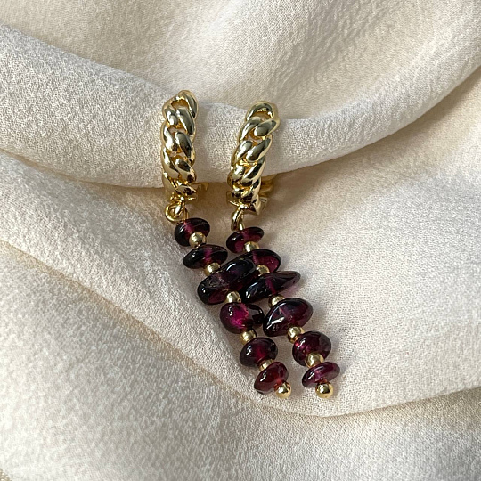 Серьги из Граната, Артикул: 098523 - изображение товара №3