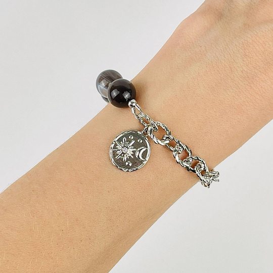 Браслет из ботсванского Агата, Артикул: 117009 - изображение товара №1