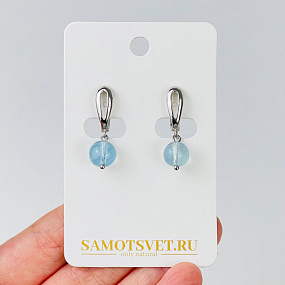 Серьги из Аквамарина, Артикул: 116856 - изображение товара №1