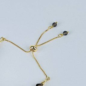 Браслет регулируемый с камнем Раухтопаз, Артикул: 081183 - изображение товара №3