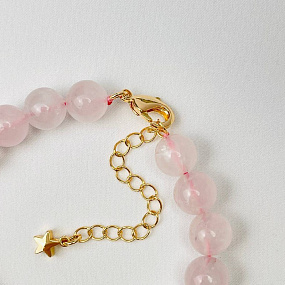 Браслет из мадагаскарского Розового кварца, Артикул: 075892 - изображение товара №4
