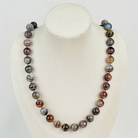 Колье из ботсванского Агата, Артикул: 118167 - изображение товара №1