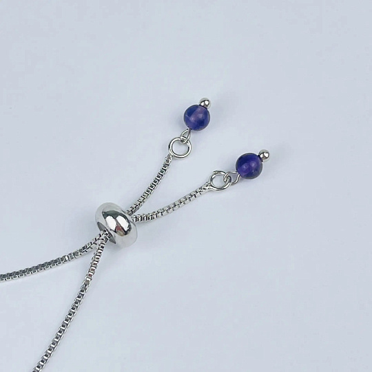 Браслет регулируемый с Аметистом, Артикул: 118685 - изображение товара №3