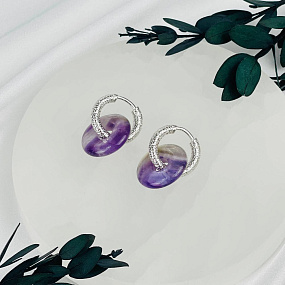Серьги из Аметиста, Артикул: 117945 - изображение товара №2