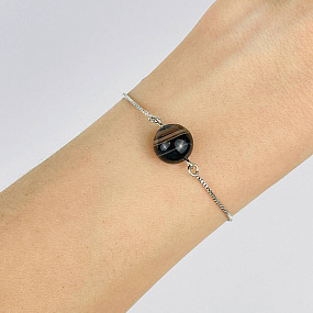 Браслет регулируемый с Агатом, Артикул: 090057 - изображение товара №2