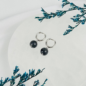 Серьги из Лабрадора (Лаврикит), Артикул: 117631 - изображение товара №2