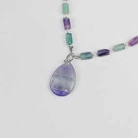 Колье из Флюорита и Лунного камня, Артикул: 116977 - изображение товара №2