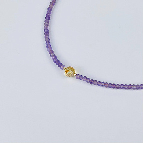 Колье из Аметиста и Цитрина (градиент), Артикул: 116810 - изображение товара №2